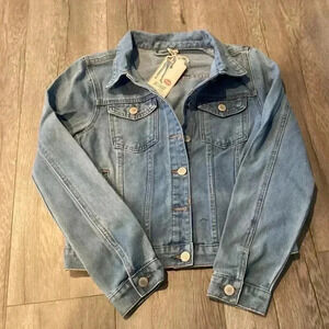 Kina Denim Jean Jacket, Size L, Color Light Blue